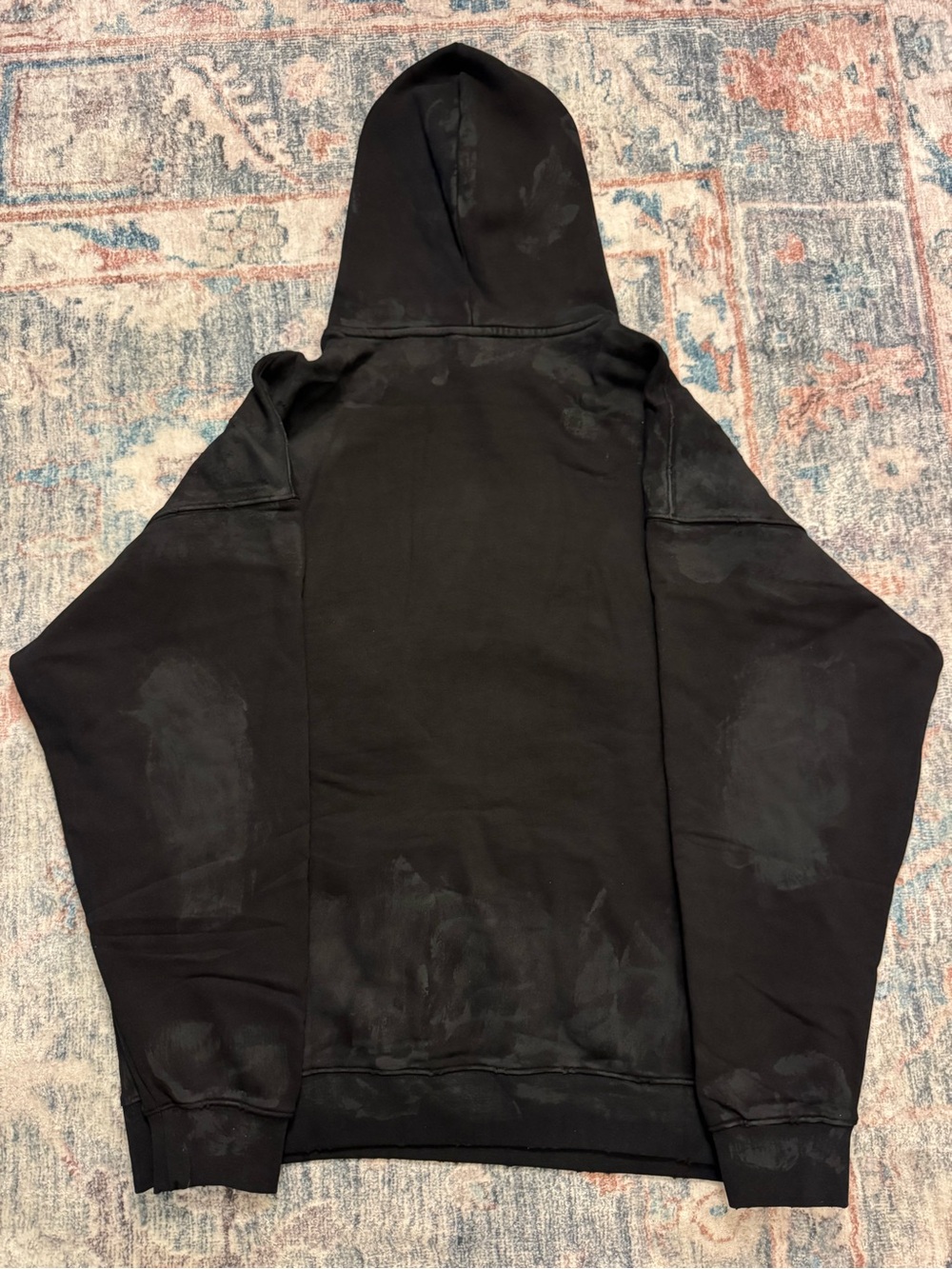 Balenciaga Black Logo Patchwork Hoodie - Picture 7 of 9